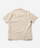Open Collar Cotton Linen Panama Garment Dye - Sand
