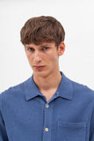 Rollo Cotton Linen SS Shirt - Calcite Blue