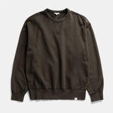 Gilja Brushed Diagonal Cotton Fleece Sweatshirt - Beech Green