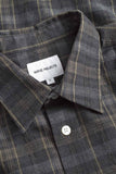 Ole Oversized Wool Check Shirt - Charcoal Grey
