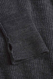 Henning Cotton Wool Rib Sweater - Dark Grey Melange