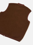 Zip Waistcoat Wool Fleece - Cacao