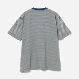Pocket Tee Indigo Stripe - Off-White