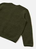 Cardigan - Olive Wool Fleece