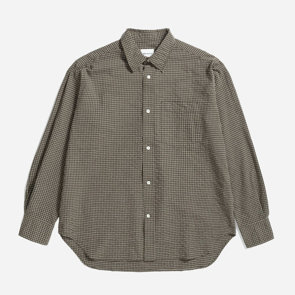 Espevik Check Oversized Shirt - Taupe
