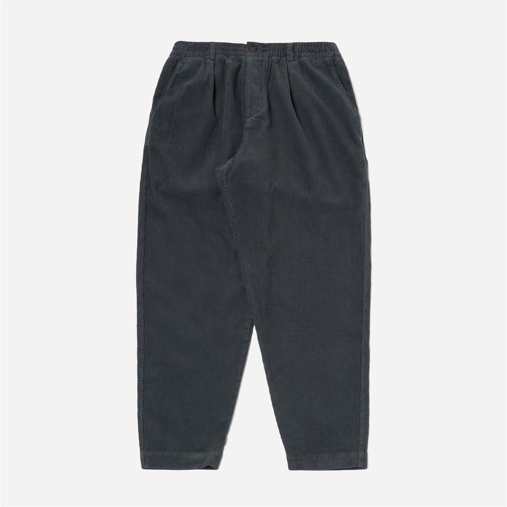 Pleated Track Pant Cord - Charcoal