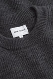 Henning Cotton Wool Rib Sweater - Dark Grey Melange