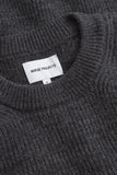 Henning Cotton Wool Rib Sweater - Dark Grey Melange