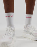 Lite Run™ Socks - White with Mauve (2 Pack)