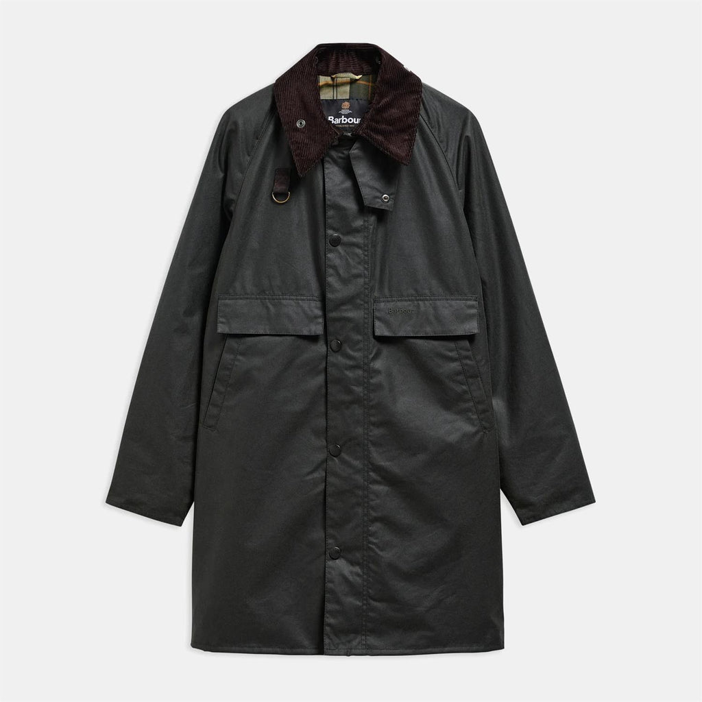 Long Spey Waxed Jacket- Sage