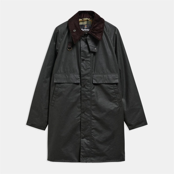 Long Spey Waxed Jacket- Sage