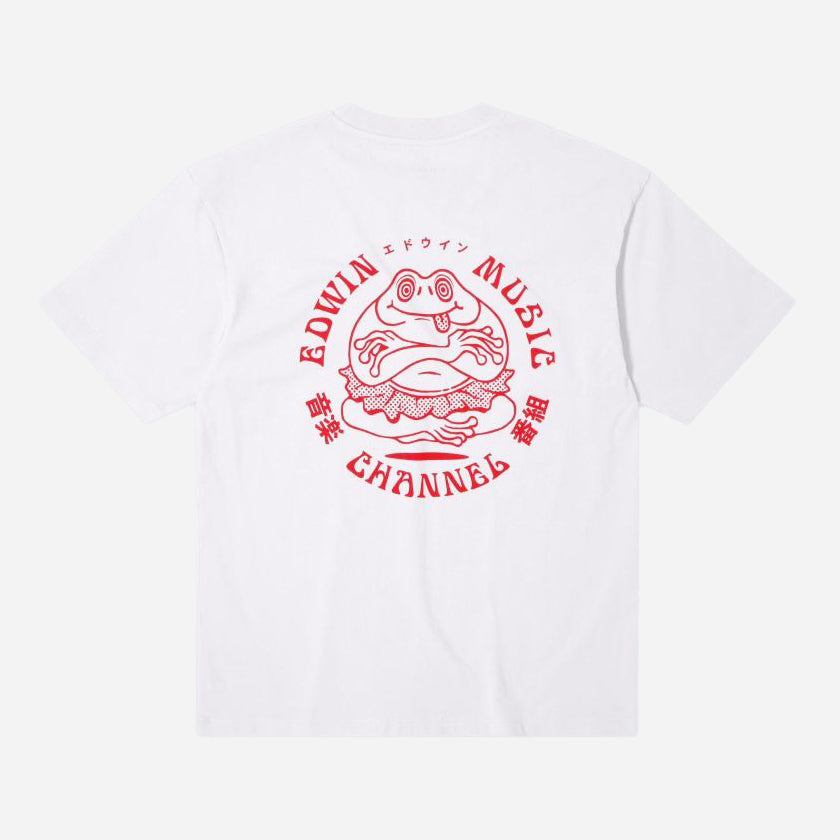 Edwin Music Channel T-shirt - White/Red