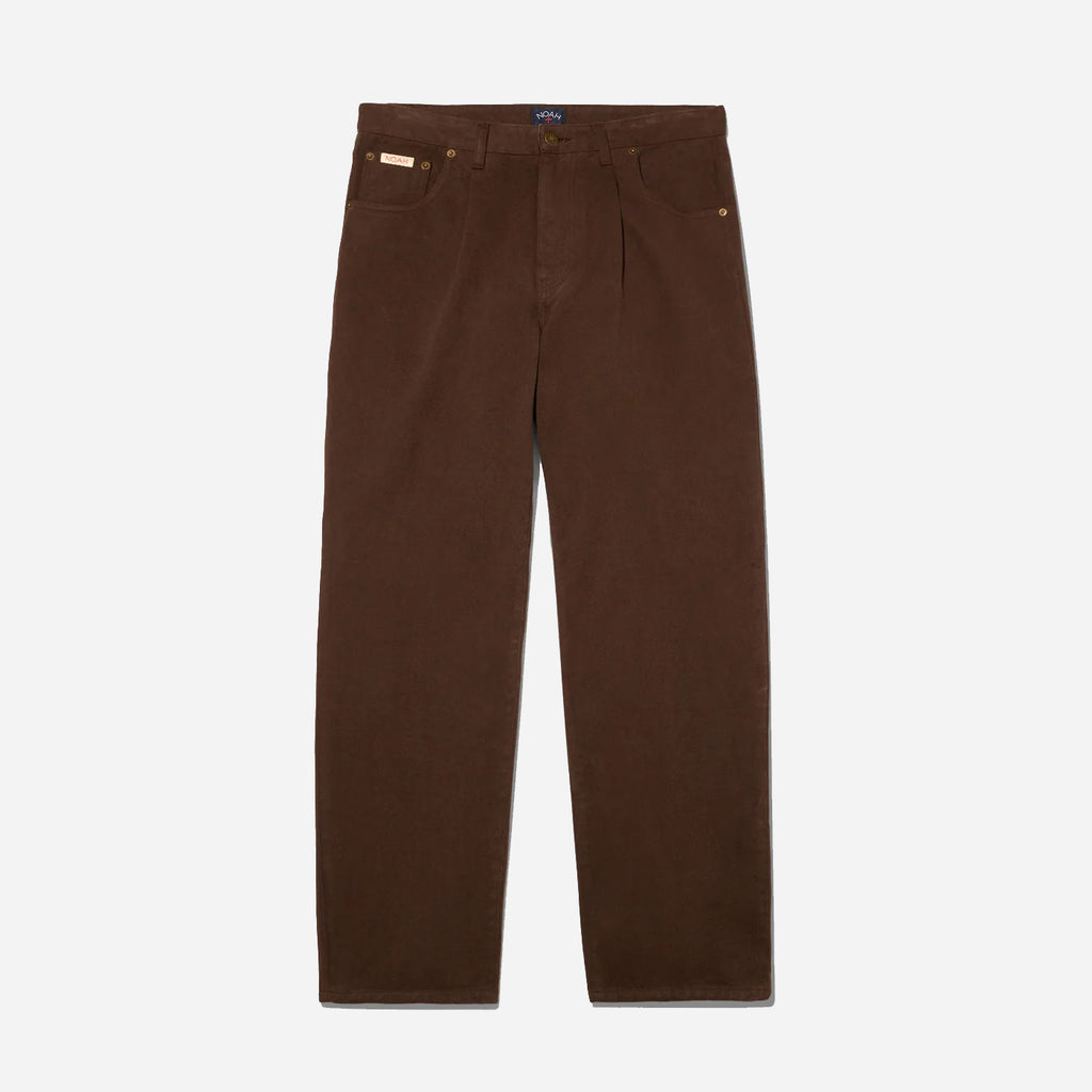 Brushed Back Pleated Jeans - Fudge