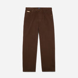 Brushed Back Pleated Jeans - Fudge