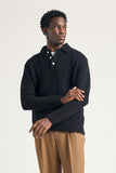 Rasmus Relaxed Brushed Polo - Black