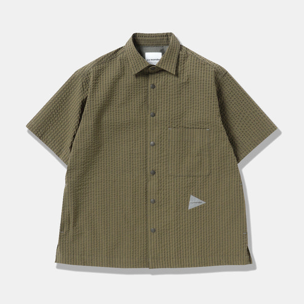 dry soft seersucker SS shirt - beige
