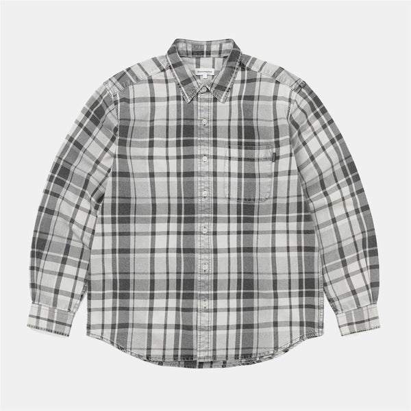 Washed Check Shirt - Grey