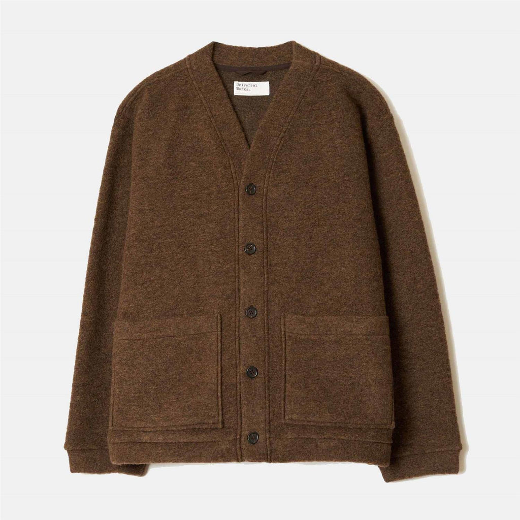 Advance Cardigan Wool Fleece - Brown Marl