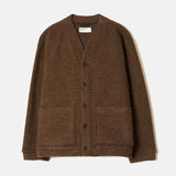 Advance Cardigan Wool Fleece - Brown Marl