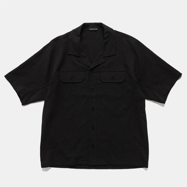 Jasper Shirt  Vintage Linen Poplin - Black