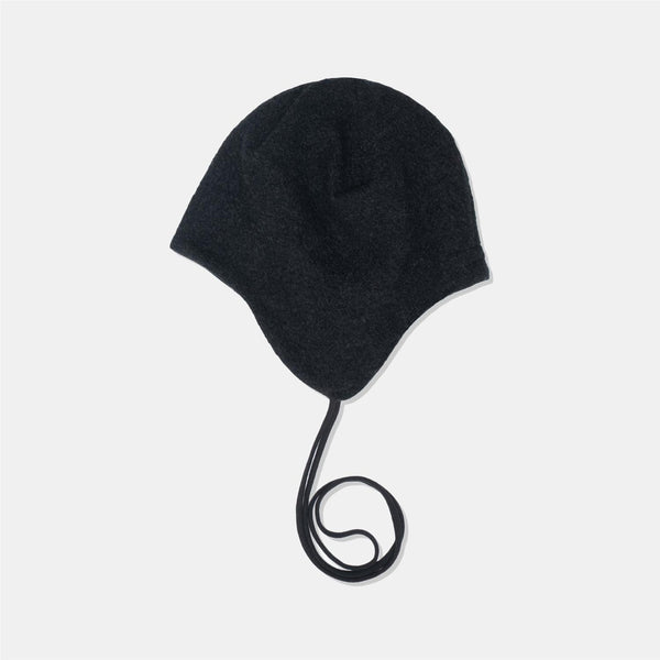 Ear Flap Beanie - Charcoal