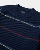 Striped Shaker Sweater - Navy Stripe