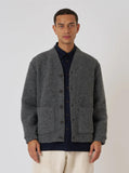 Advance Cardigan Wool Fleece - Grey Marl