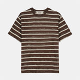 Casey Striped T-shirt - Coffee