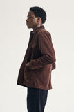 Folke Wide Corduroy Chore Jacket - Espresso