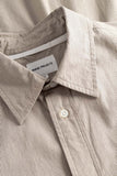 Espevik Oversize Micro Poplin Check Shirt - Oatmeal