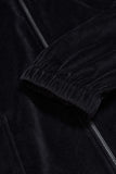 Corduroy Training Zip Jacket - Black