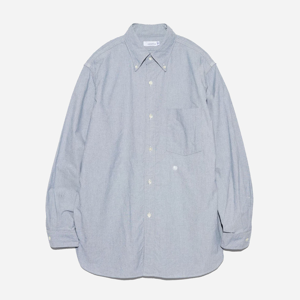 Button Down Wind Shirt - Grayish Navy