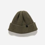 Ribbed Beanie - Lambswool - Olive
