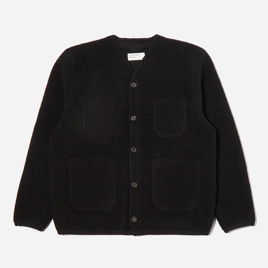 Cardigan Wool Fleece - Black