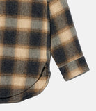 Work Shirt - Khaki Cotton Heavy Shadow Plaid Flannel