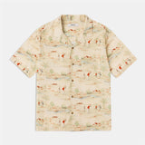 Crammond Shirt - Oatmeal Golf Print