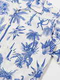 Jungle Toile Poplin Camp Shirt - White