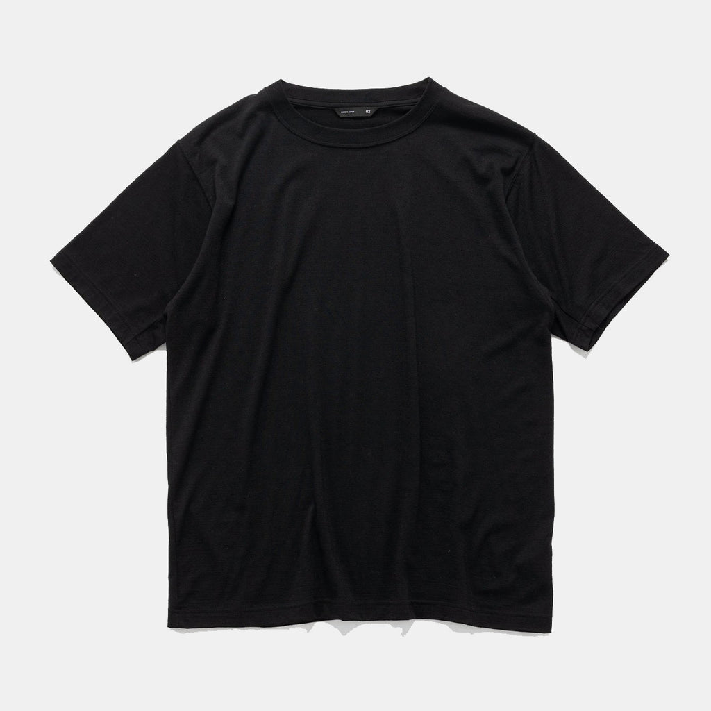 Stratus T-Shirt - Superfine Wool Jersey - Black
