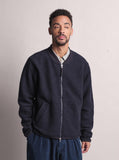 Zip Bomber Wool Fleece - Navy