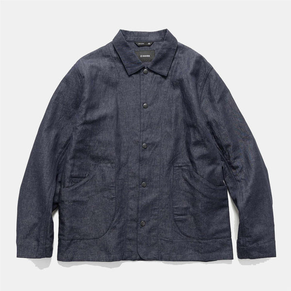 Graft Jacket Cotton Linen Denim - Indigo