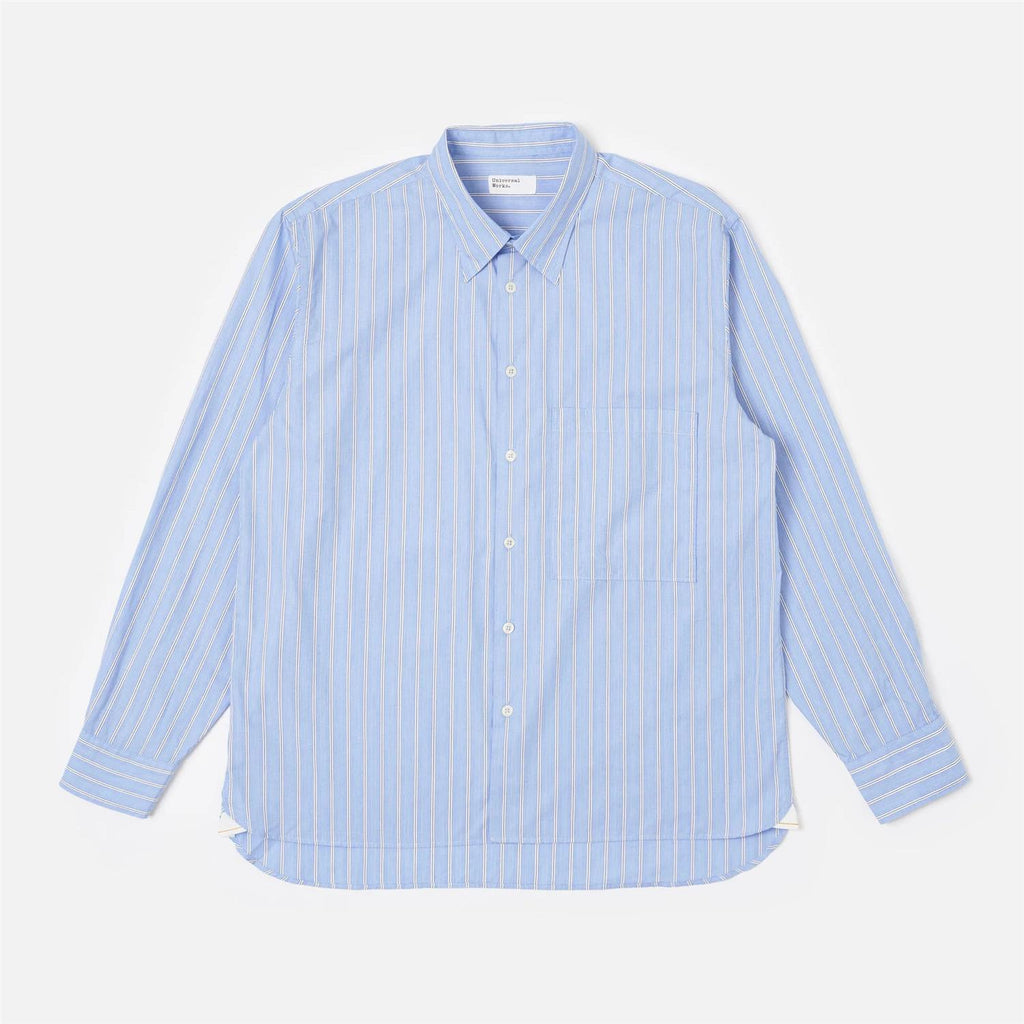 Mc Stripe Square Pocket Shirt - Blue