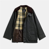Oversized Bedale Waxed Jacket - Sage