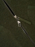 Zip Waistcoat Wool Fleece - Olive