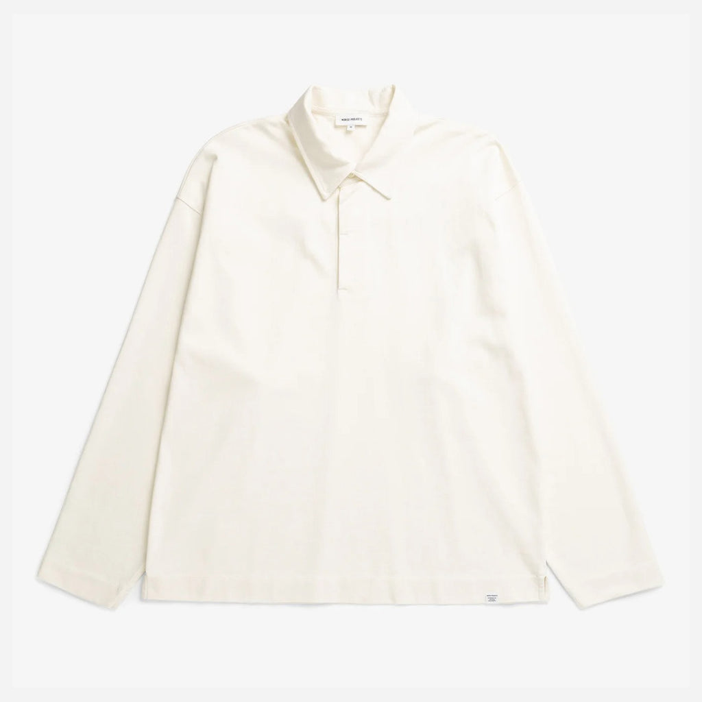 Isefjord Compact Cotton LS Polo - Ecru