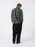 L/S Utility Shirt Washed Check - Olive