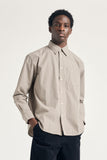 Ole Oversize Poplin Check Shirt - Walnut