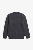 Henning Cotton Wool Rib Sweater - Dark Grey Melange