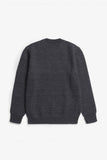 Henning Cotton Wool Rib Sweater - Dark Grey Melange