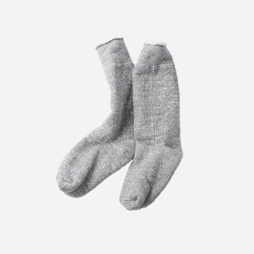 Double Face Crew Socks - Medium Grey