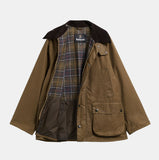 Oversized Bedale Waxed Jacket - Sand